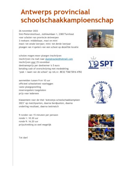 Antwerps provinciaal schoolschaakkampioenschap page 0001